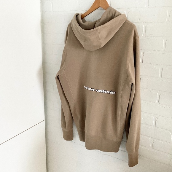 Maison Coterie Men Hoodie Full zip Pockets Embroidered 100% cotton M Oversized - Picture 9 of 15